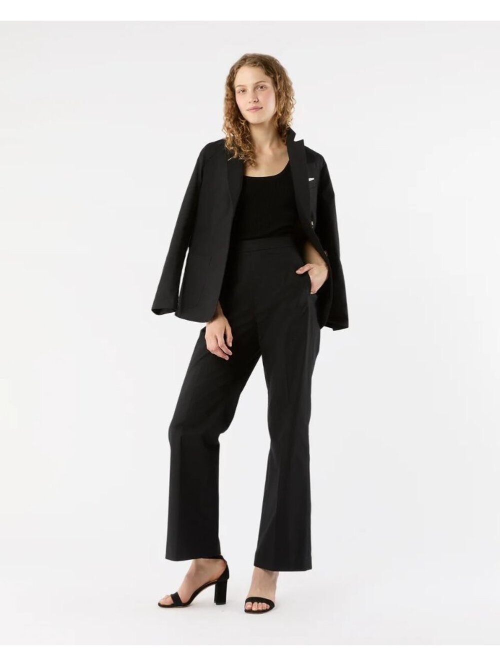 Ann Mashburn Hutton Pant Sz 6 Black Stretch Canvas NWT
